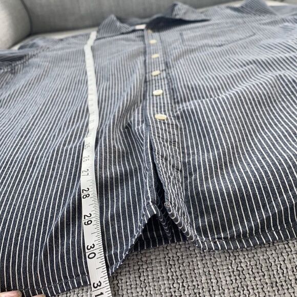 Levi’s‎ Pinstriped Men’s Grey and White Button Down - Picture 6 of 9